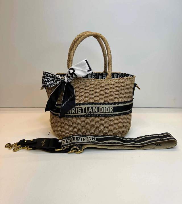 کیف DIOR حصیری مشکی