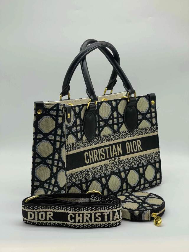 کیف DIOR دستی طرح دار